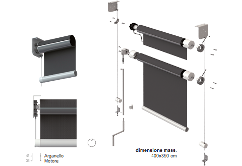 Tenda a rullo senza cassonetto per esterno - Sloschek Helmuth GmbH